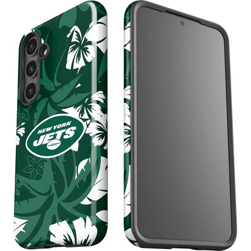 NFL New York Jets Tropical Print Galaxy S24 Plus Impact Case